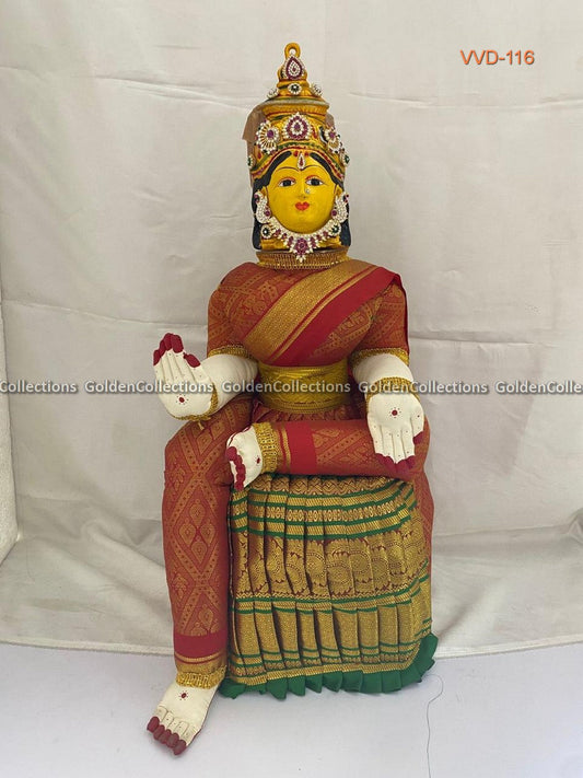 Varalakshmi Amman Idol Full Set 24 in Green & Red VVD116 for Varalakshmi Vratham pooja image 1