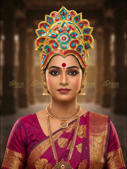 Bharatanatyam Drama Crown BDC14 drama dance crown image 2