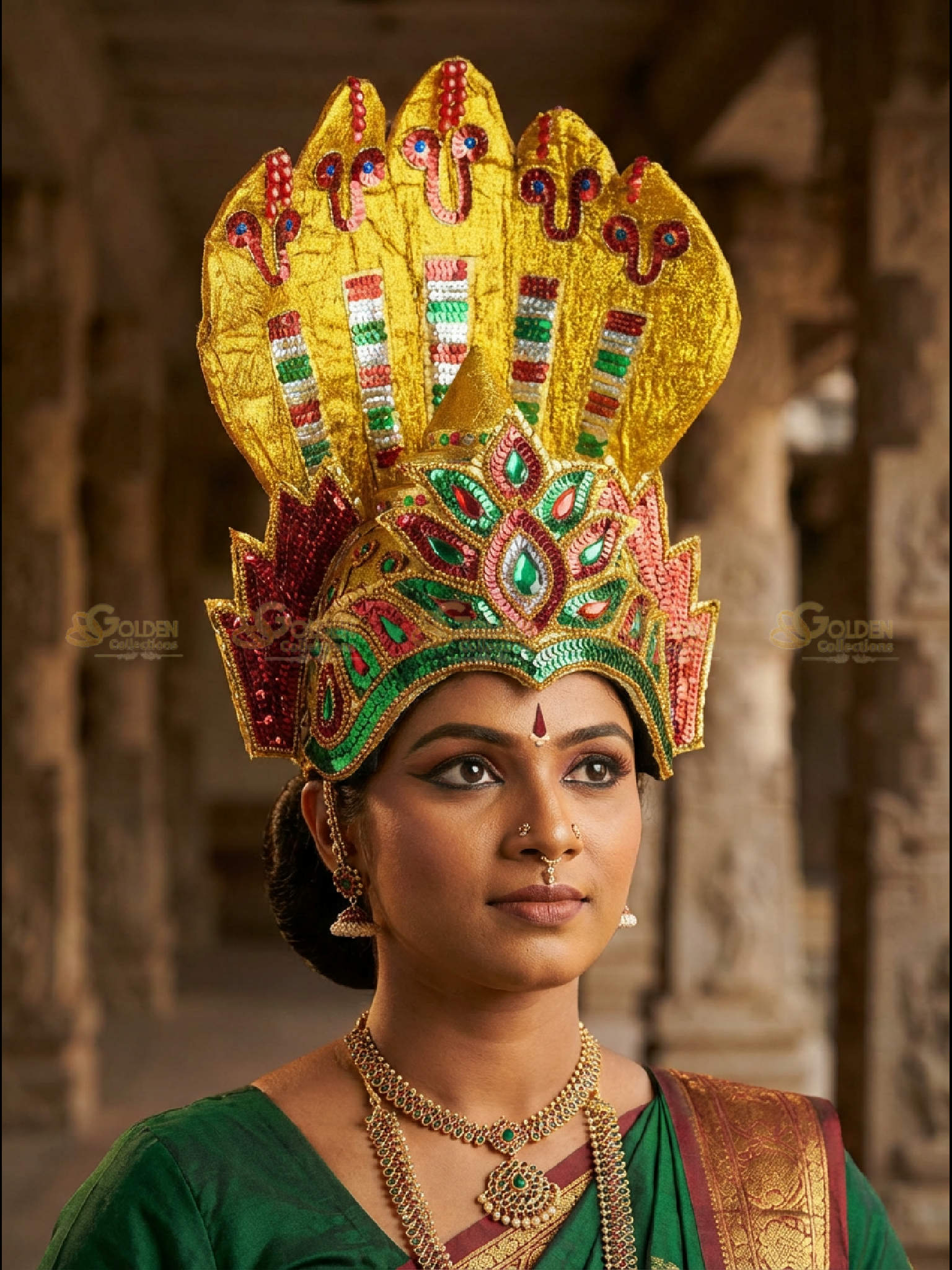 Bharatanatyam Drama Crown BDC17 drama dance crown image 2
