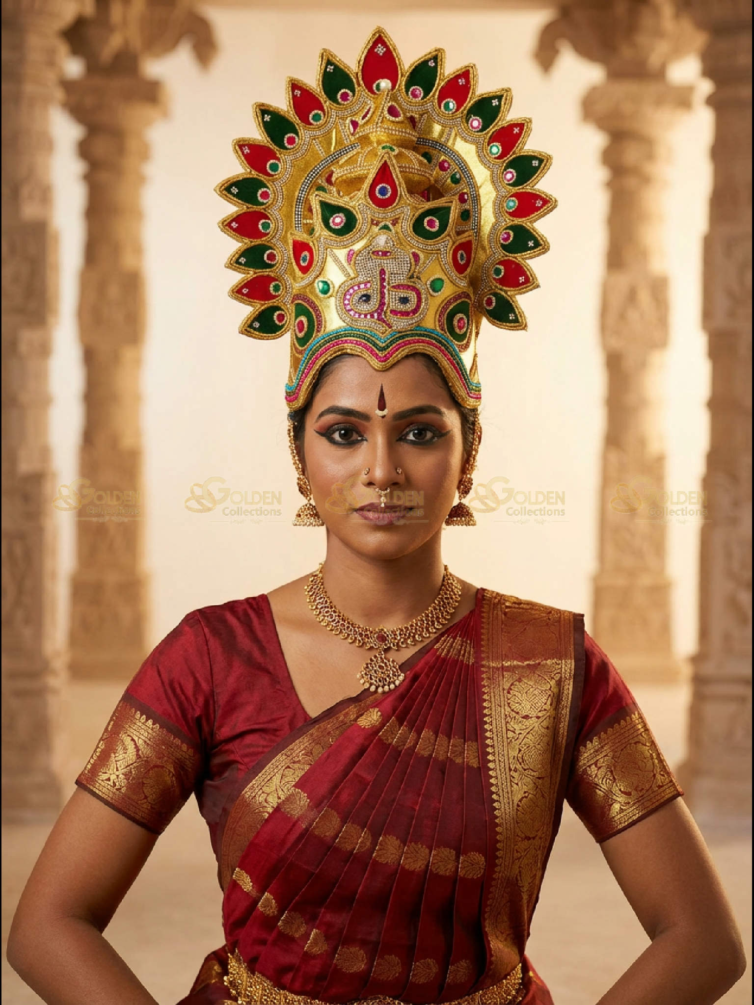 Bharatanatyam Drama Crown BDC22 drama dance crown image 2
