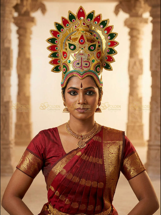 Bharatanatyam Drama Crown BDC22 drama dance crown image 2