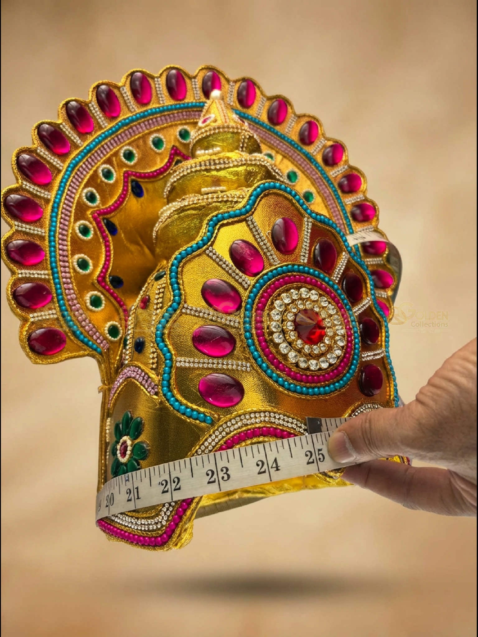 Golden Collections Drama Crown - Measuring width for accurate head fit