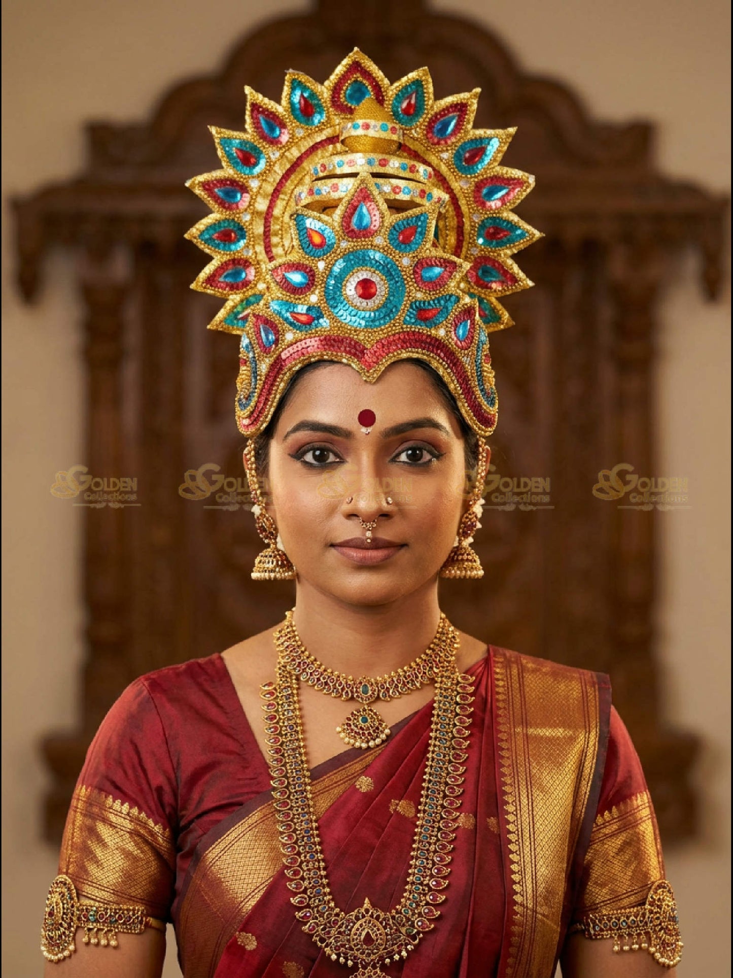 Bharatanatyam Drama Crown BDC40 drama dance crown image 2
