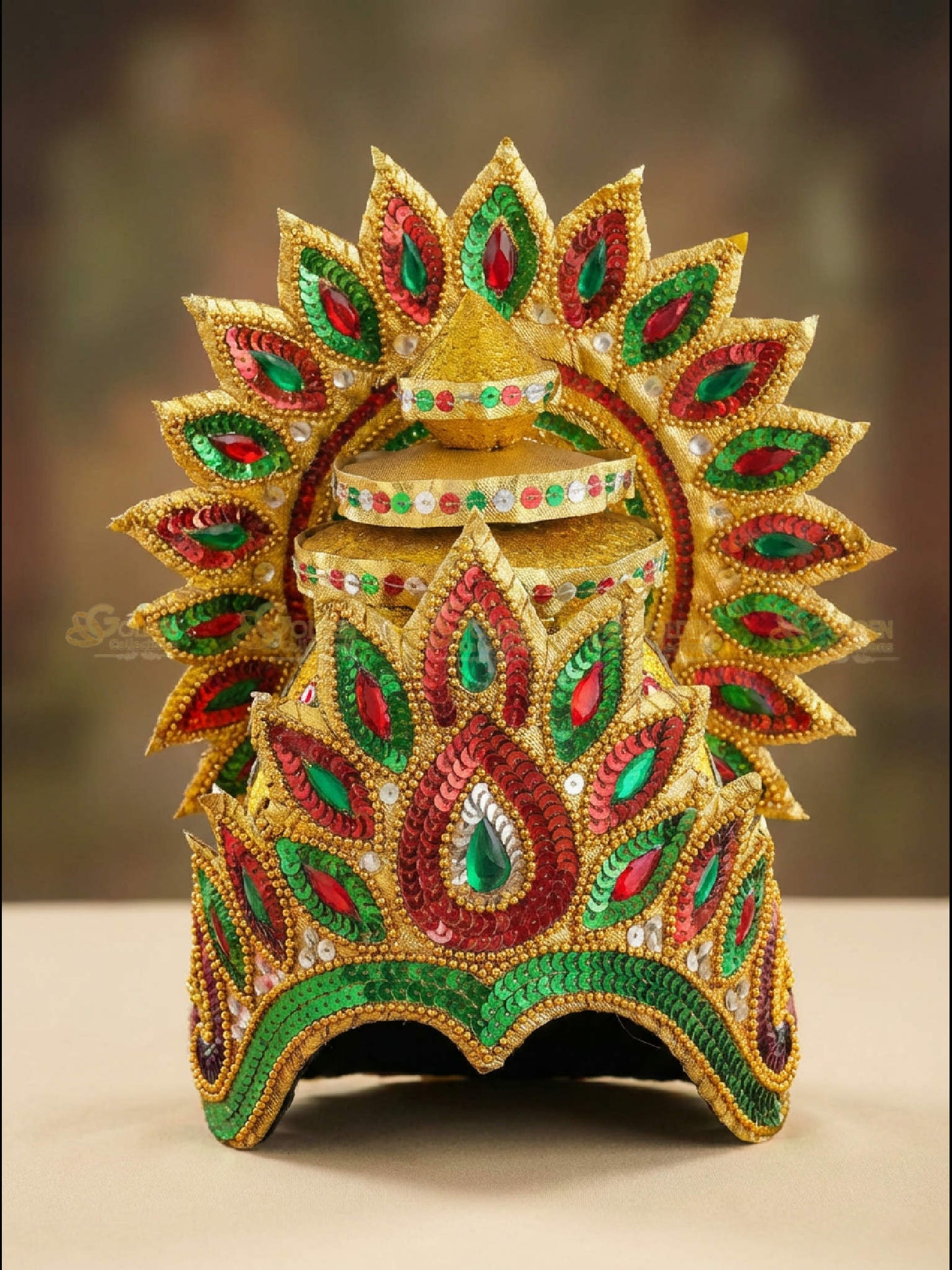 Kundan Bharatanatyam Drama Crown BDC42 drama dance crown image 3