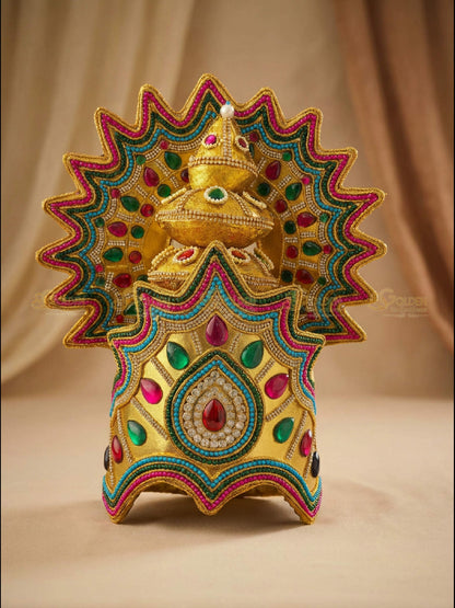 Bharatanatyam Temple Style Drama Crown BDC-037 for Bharatanatyam and Kuchipudi dance
