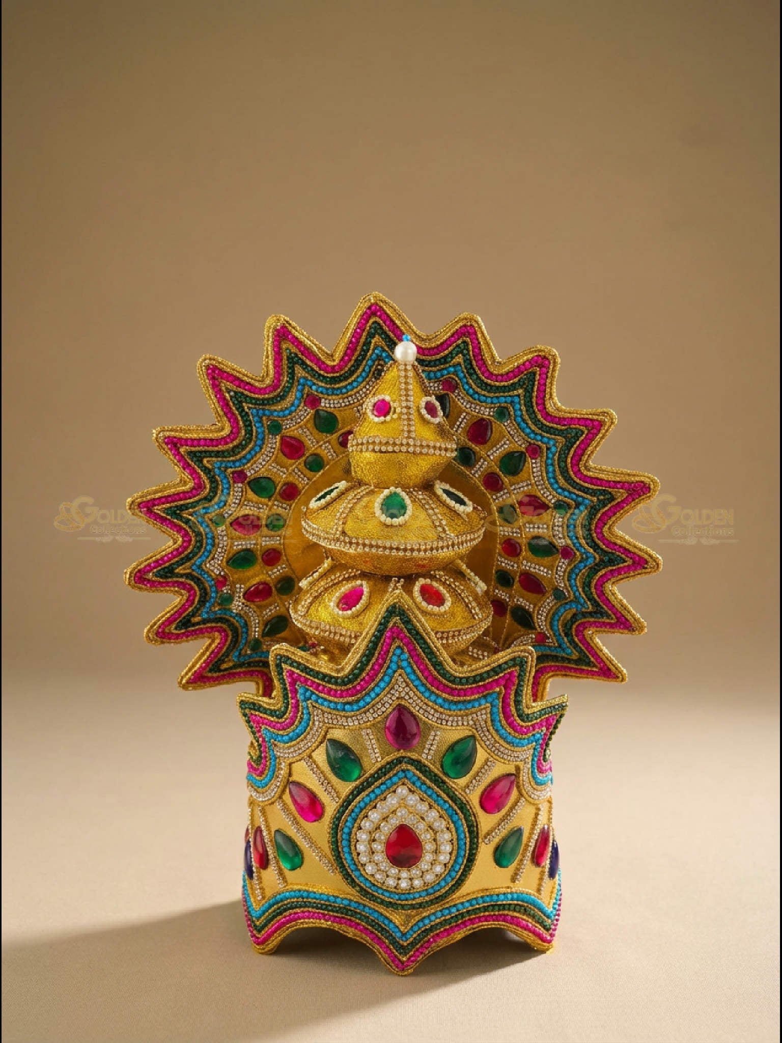 Temple Style Bharatanatyam Drama Crown BDC37 drama dance crown image 3