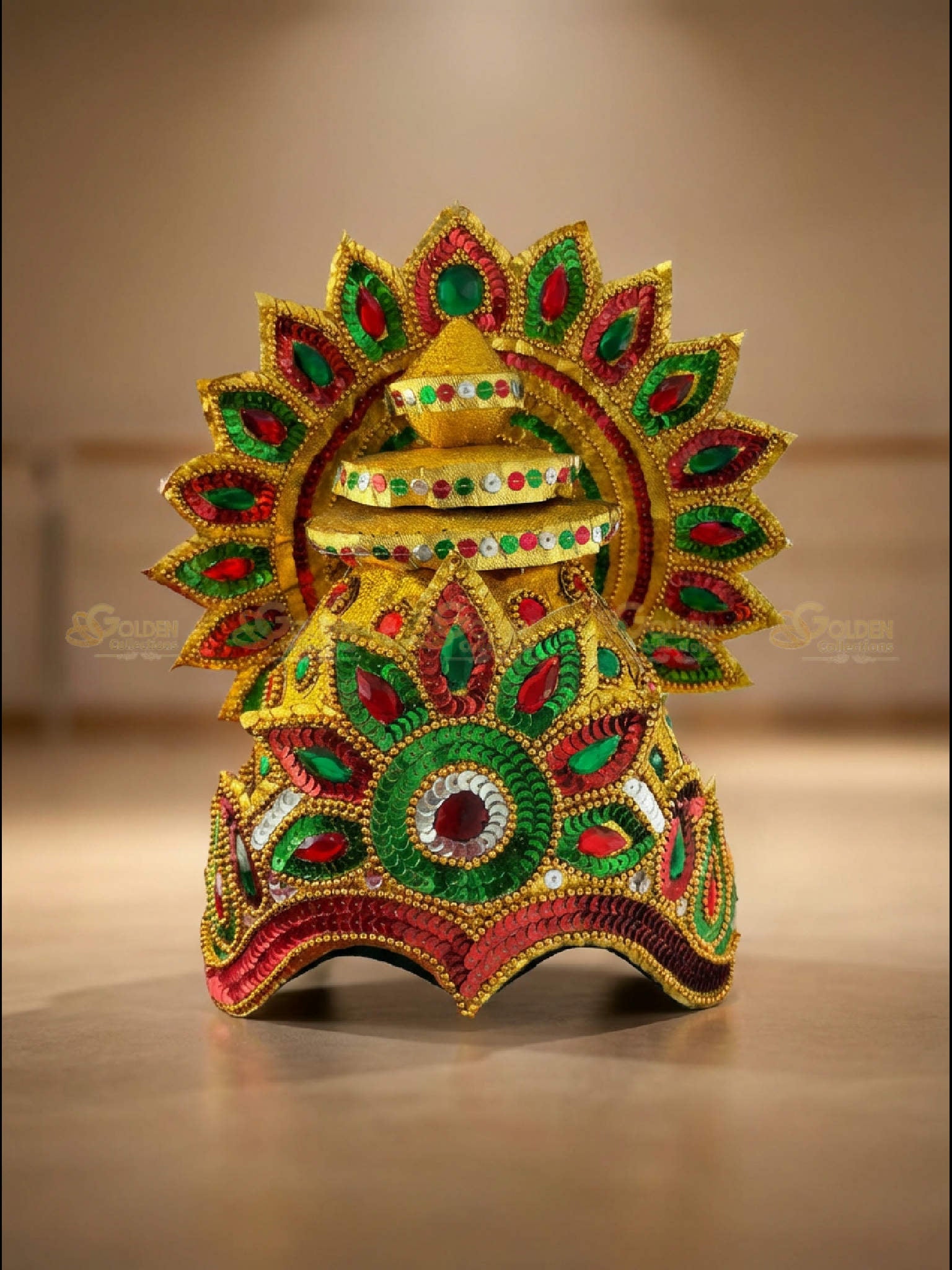 Bharatanatyam Temple Style Drama Crown BDC-016 for Bharatanatyam and Kuchipudi dance