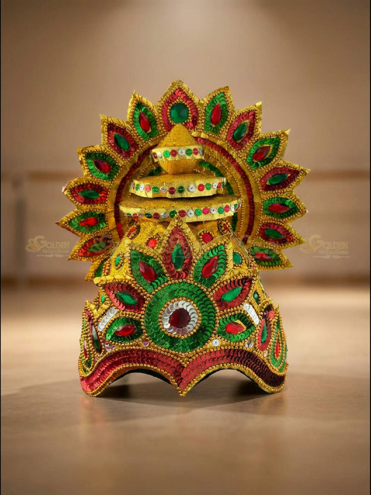 Bharatanatyam Temple Style Drama Crown BDC-016 for Bharatanatyam and Kuchipudi dance
