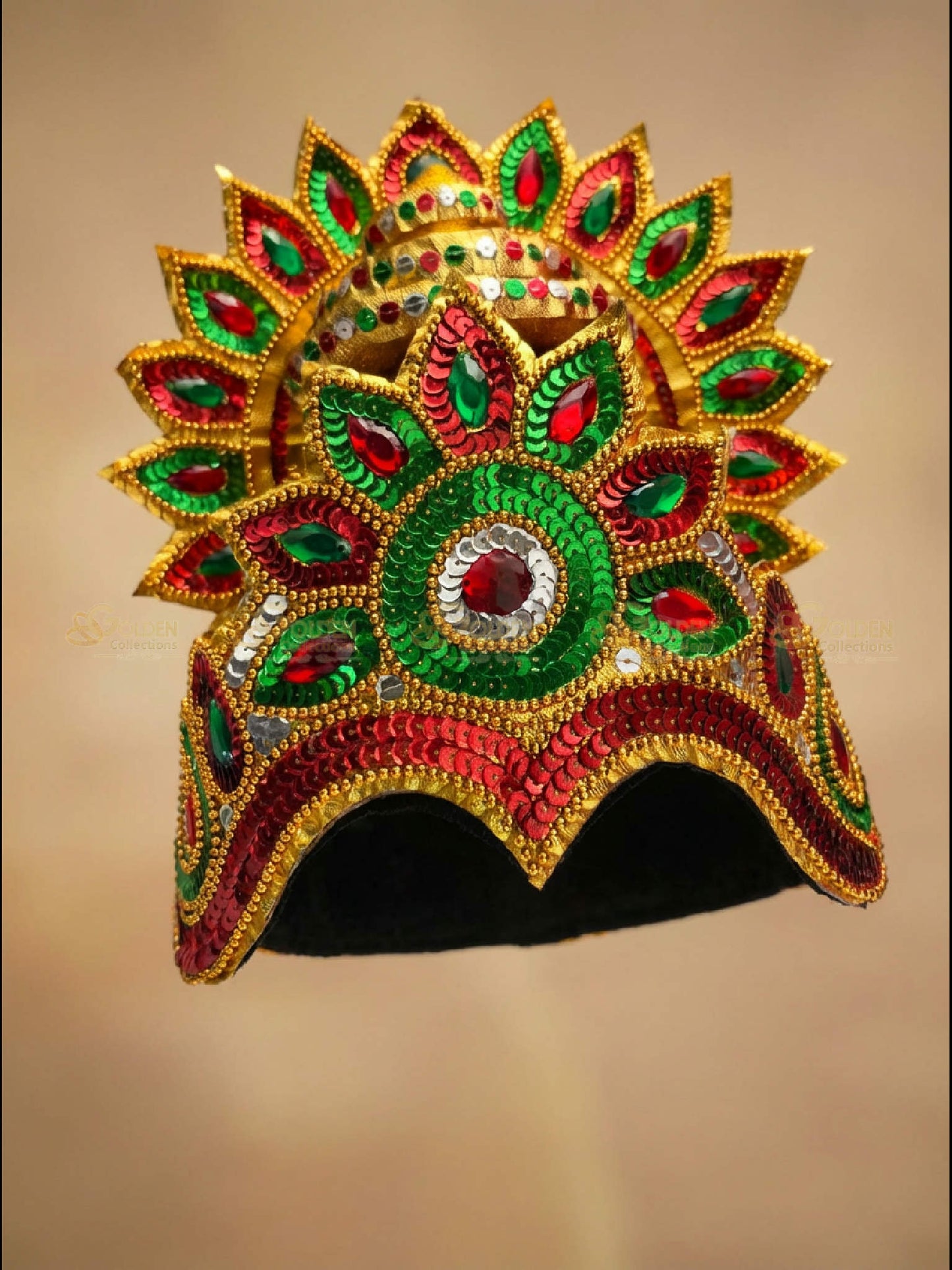 Temple Style Bharatanatyam Drama Crown BDC16 drama dance crown image 4