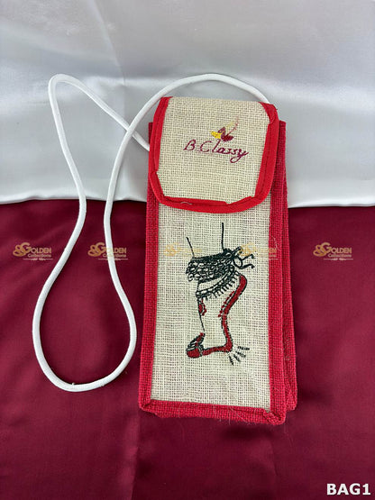 Bharatanatyam Ghungroo Bag | Salangai / Chilanka Anklets Storage Pouch with Shoulder Strap for Bharatanatyam and Kuchipudi dance