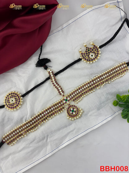 Goldencollectons Bharatanatyam Kemp Headset for Arangetram Temple Dance Jewellery 