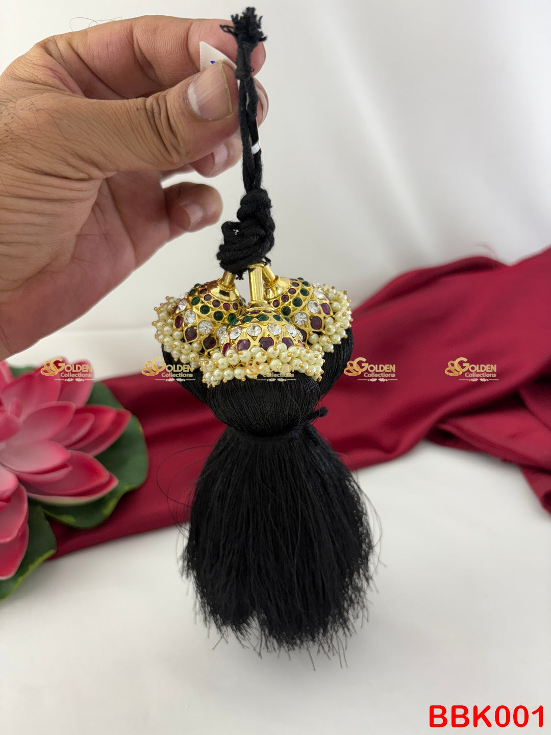 Bharatanatyam Kemp Jadakuchulu for Arangetram Temple Jewellery Hair Ornament