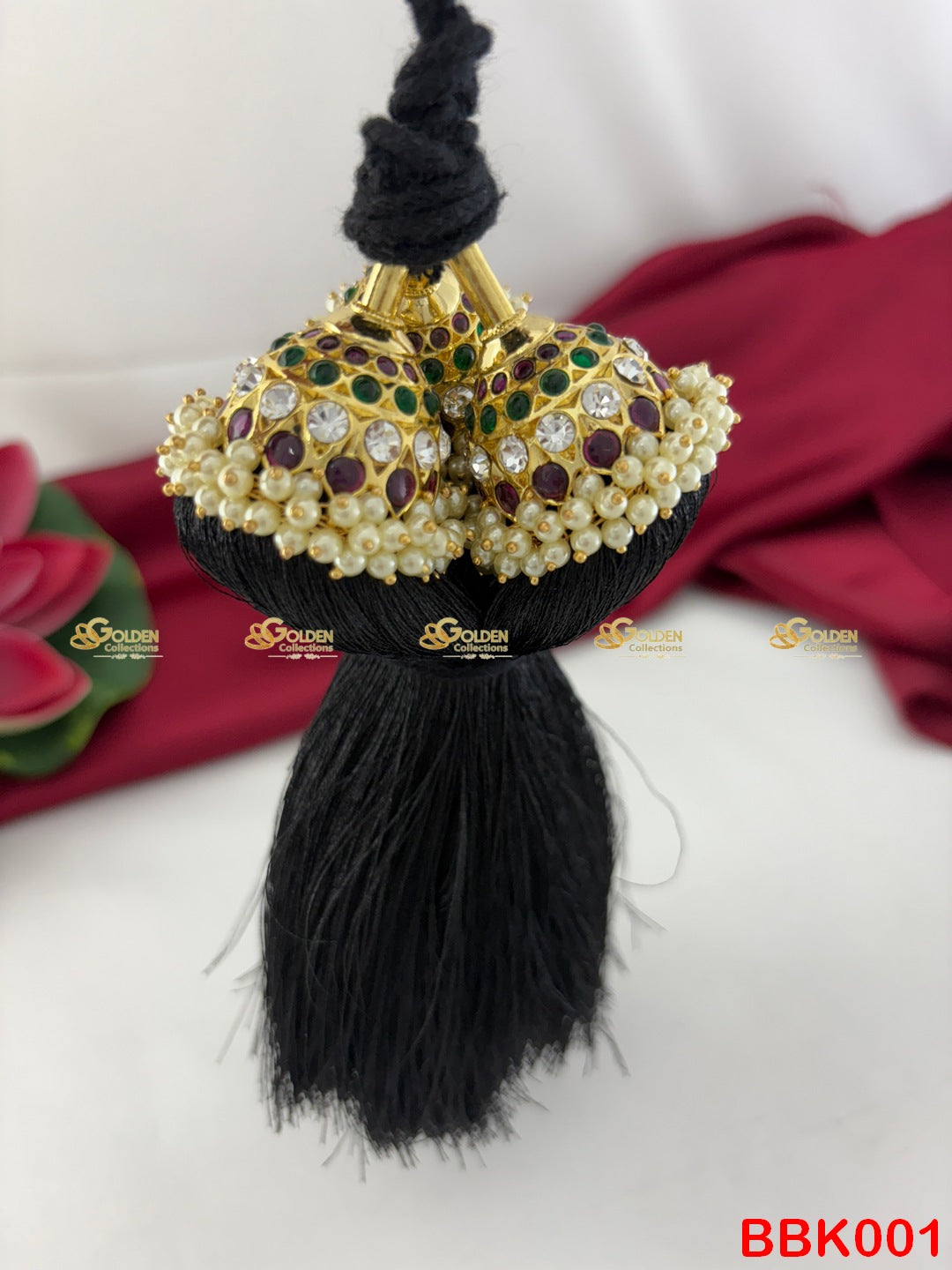 Bharatanatyam Kemp Jadakuchulu for Arangetram – Traditional Temple Hair Accessory