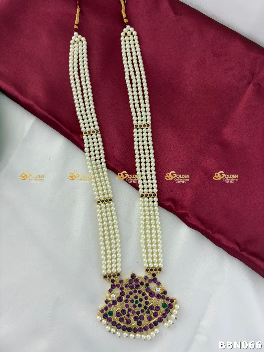 Bharatanatyam Kemp Long Haram | Temple Jewellery Necklace for Arangetram & Weddings