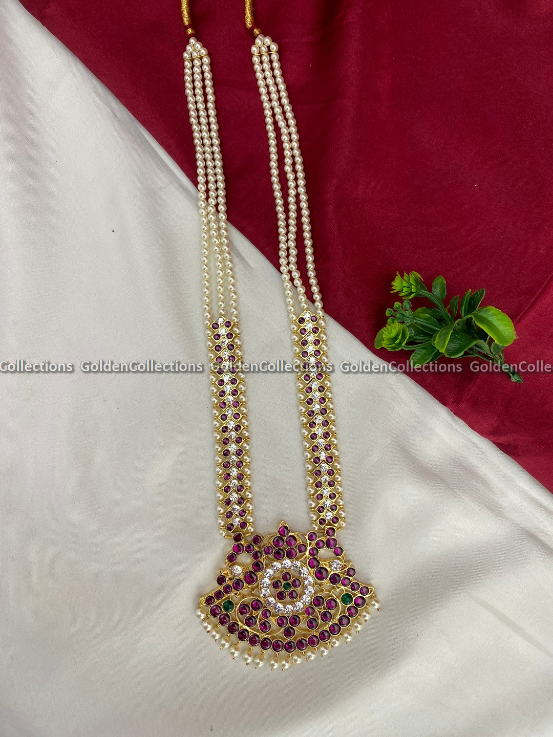 Bharatanatyam Kemp Long Necklaces At Goldencollectons  Color: Kemp Style: Kemp Long Necklace Image 1