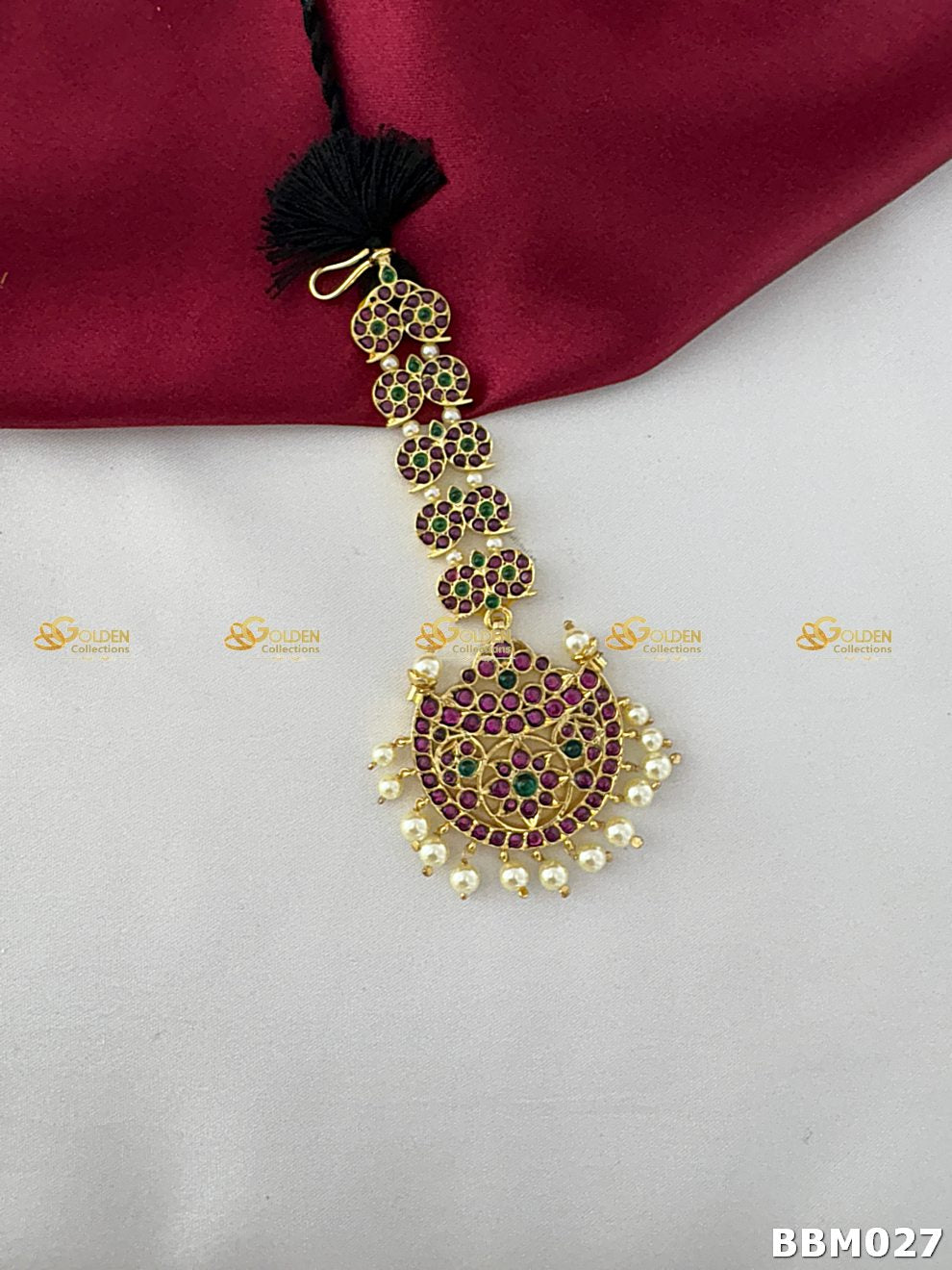 Bharatanatyam Kemp Maangtikka | Temple Nethi Chutti for Arangetram & Rangapravesam