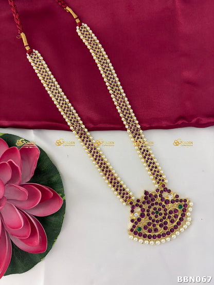 Bharatanatyam Kemp Necklace – Antique Temple Jewellery for Arangetram & Weddings