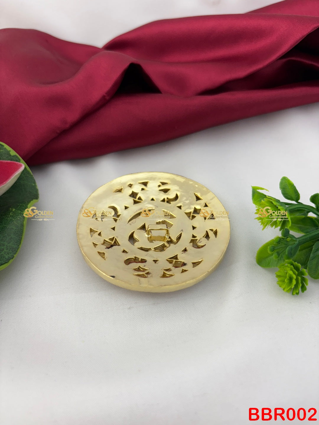 Bharatanatyam Kemp Rakodi for Arangetram Temple Jewellery Hair Ornament backside