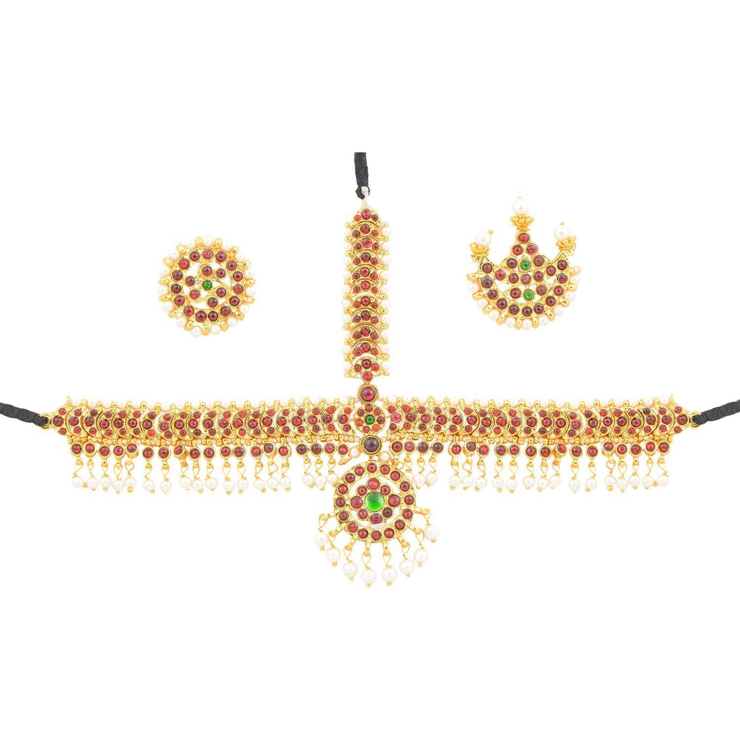 Bharatanatyam Jewellery Set for Kids - Little Gopika headset goldencollections