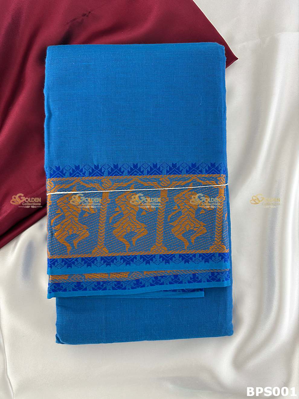 Bharatanatyam dance saree for practice easy drape cotton saree Blue