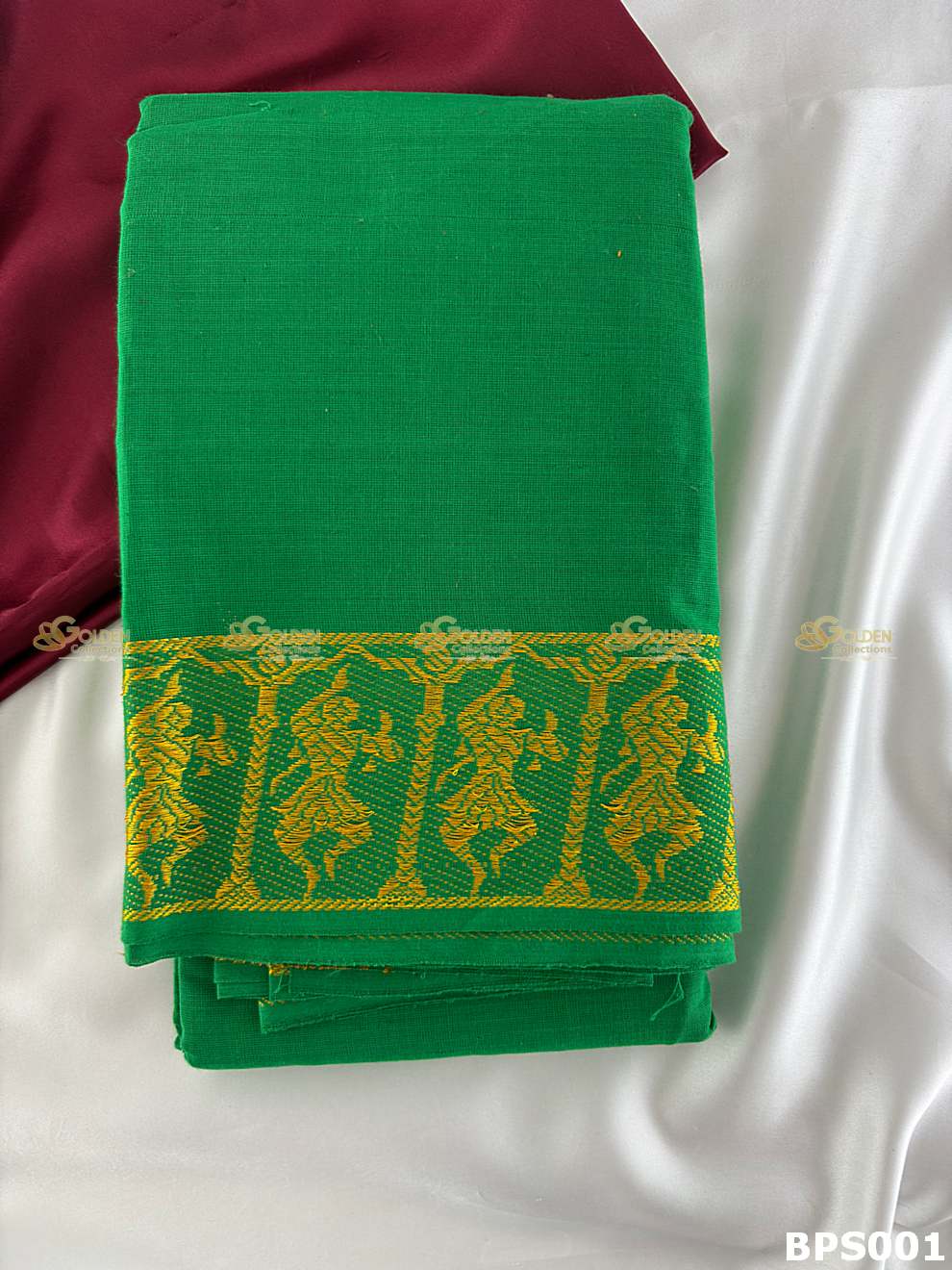 Classical dance practice saree for Bharatanatyam and Kuchipudi dancers Green
