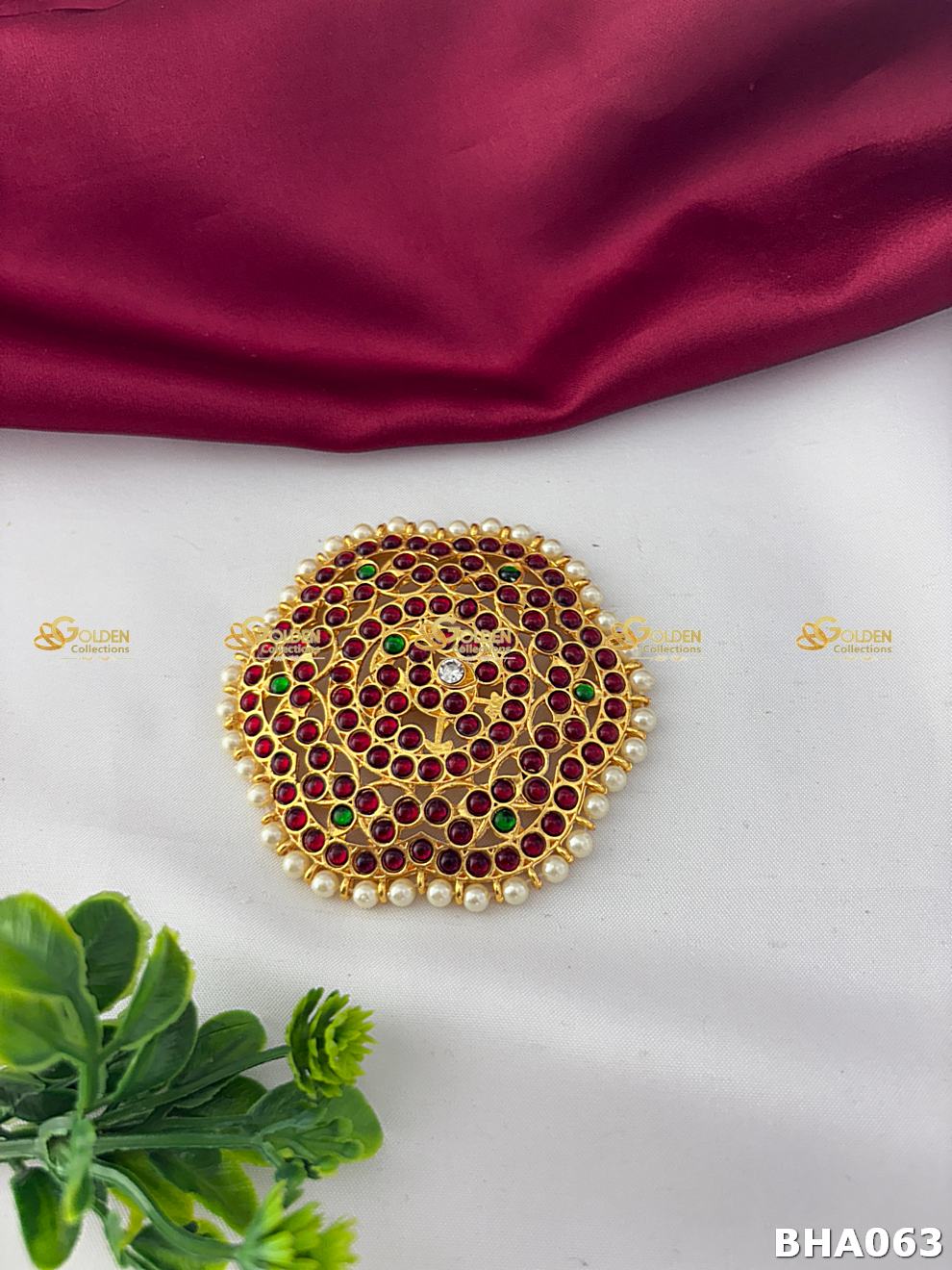 Pearl Border Bharatanatyam Rakodi | Temple Jewellery Hair Accessory