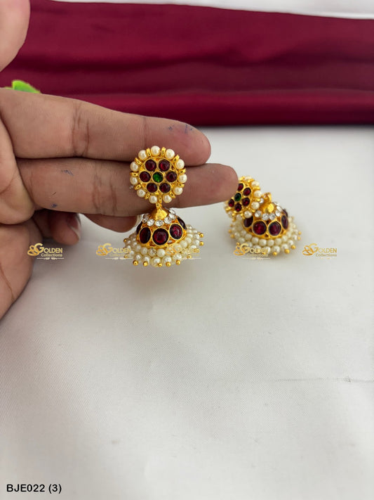 Bharatanatyam Temple Jewelry Earrings Goldencollections Color: Multi, Style: Bharatanatyam Earrings Image 2