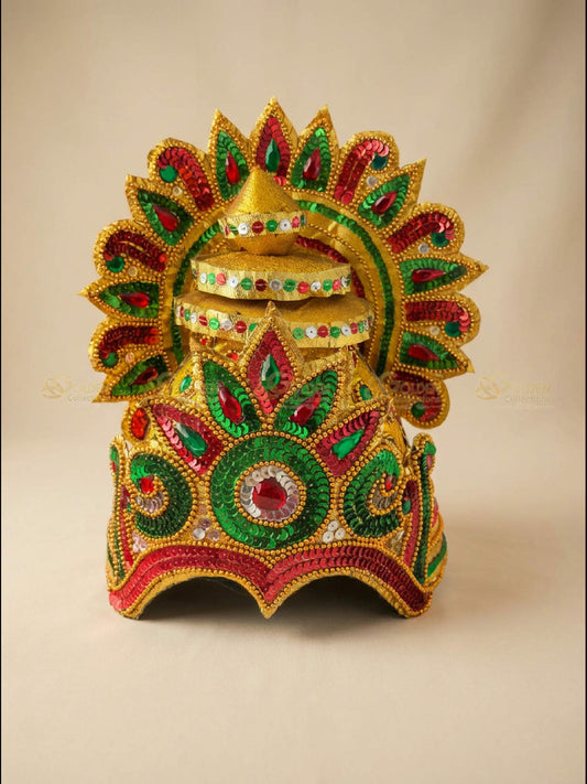 Bharatanatyam Temple Style Drama Crown BDC-015 for Bharatanatyam and Kuchipudi dance