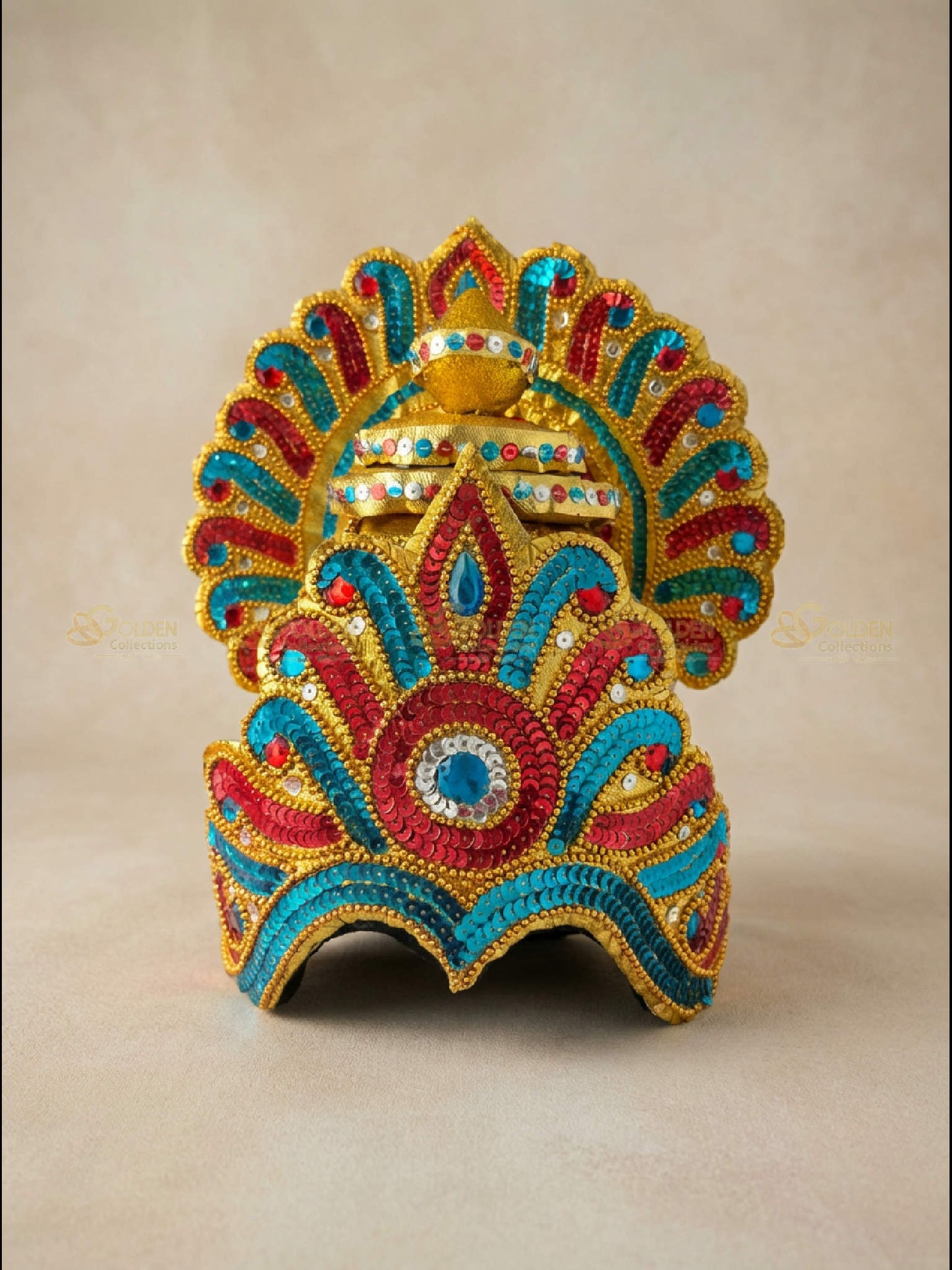 Bharatanatyam Temple Style Drama Crown BDC-013 for Bharatanatyam and Kuchipudi dance
