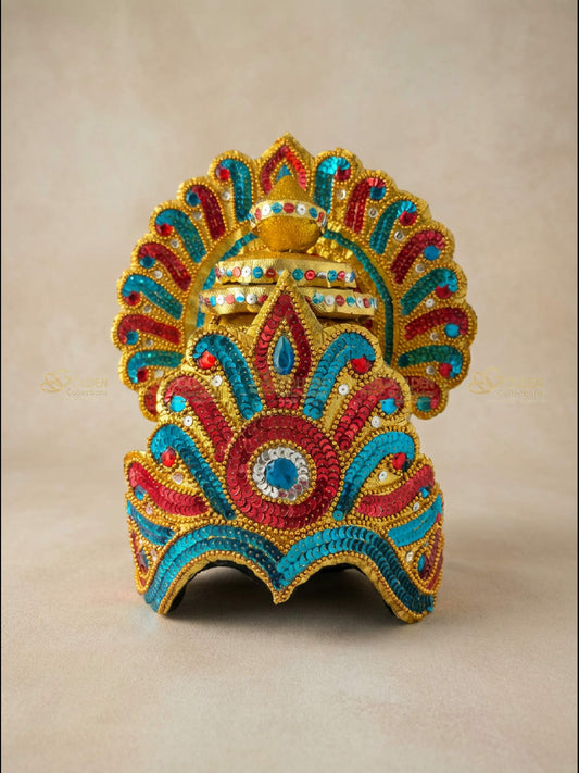 Bharatanatyam Temple Style Drama Crown BDC-013 for Bharatanatyam and Kuchipudi dance