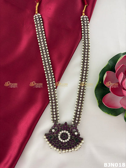 Black Kemp Bharatanatyam Long Haram | Arangetram