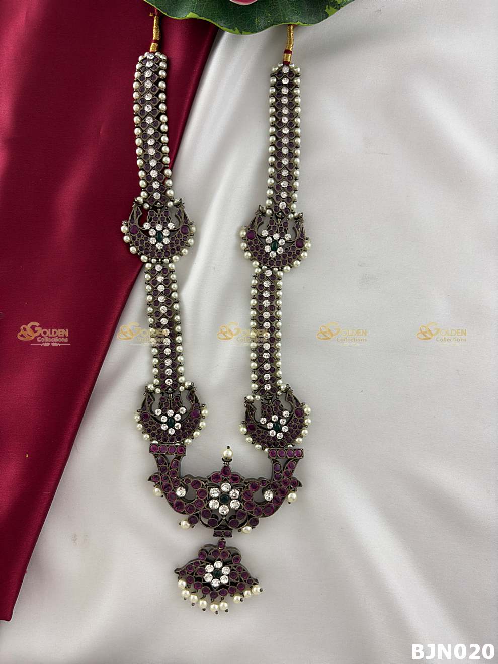 black kemp bharatanatyam long haram antique temple jewellery necklace for arangetram dance