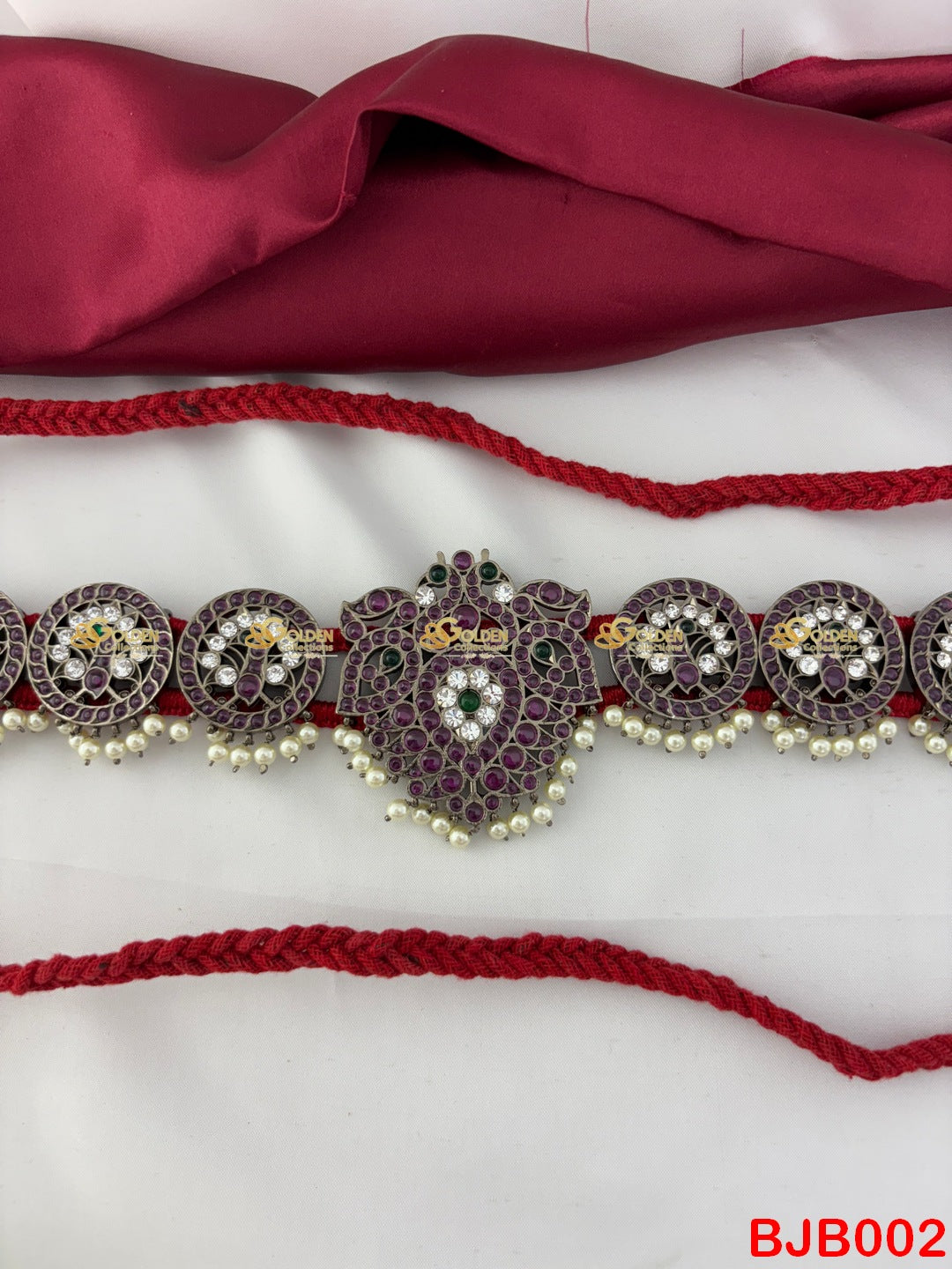 Shop Black Kemp Bharatanatyam Oddiyanam (Waist Belt), also called Vaddanam or Kamarband. Perfect for Bharatanatyam, Kuchipudi, Arangetram & classical dance performances.