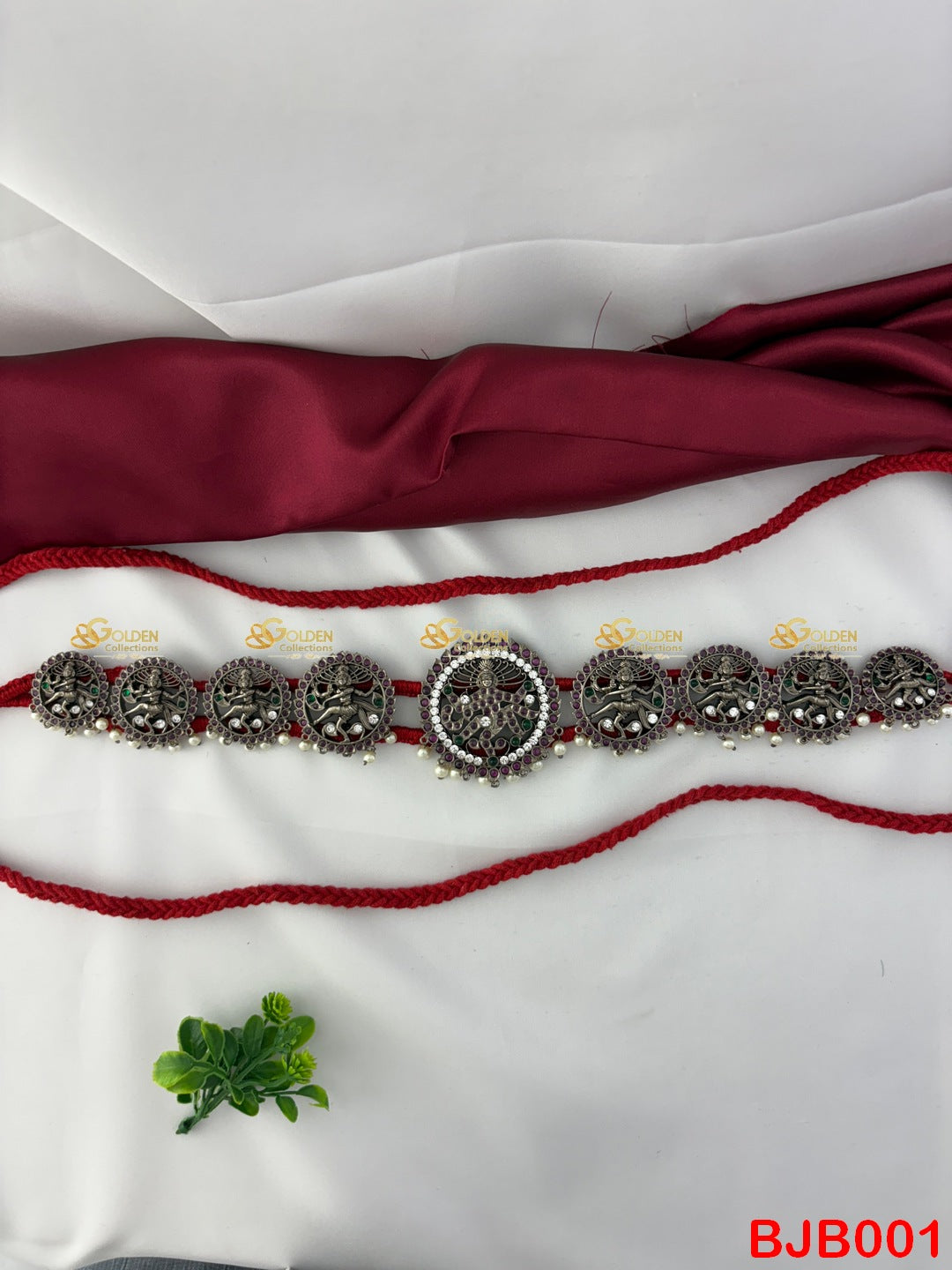 Black Kemp Nataraj Oddiyanam Waist Belt for Bharatanatyam Dance Godencollectons