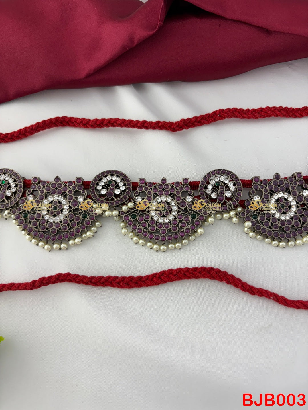 black kemp peacock bharatanatyam oddiyanam waist belt vaddanam kamarband GOLDENCOLLECTIONS