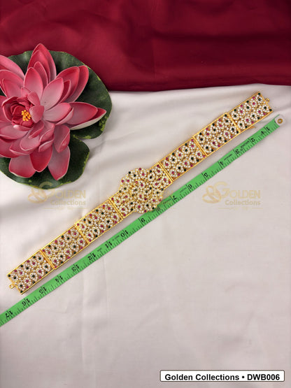 Measurement and scale view of Broad Deity Waist Belt Vaddanam for Idols for fit checking