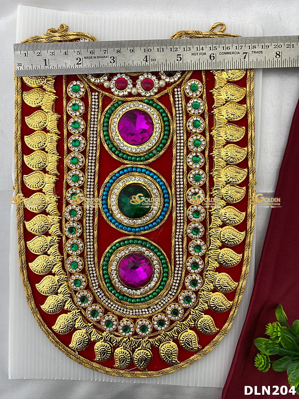 Deity Chest Long Haram DLN204 for Venkateshwara and goddess idol chest alankaram image 3