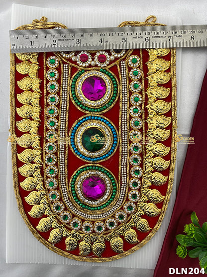 Deity Chest Long Haram DLN204 for Venkateshwara and goddess idol chest alankaram image 3