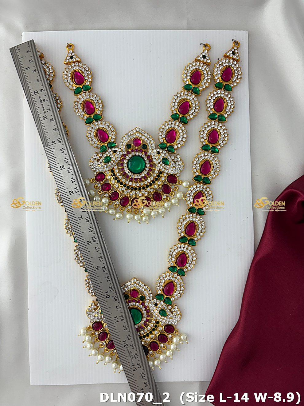 Celestial Beauty Of Temple Deity Necklace Dln 070_2