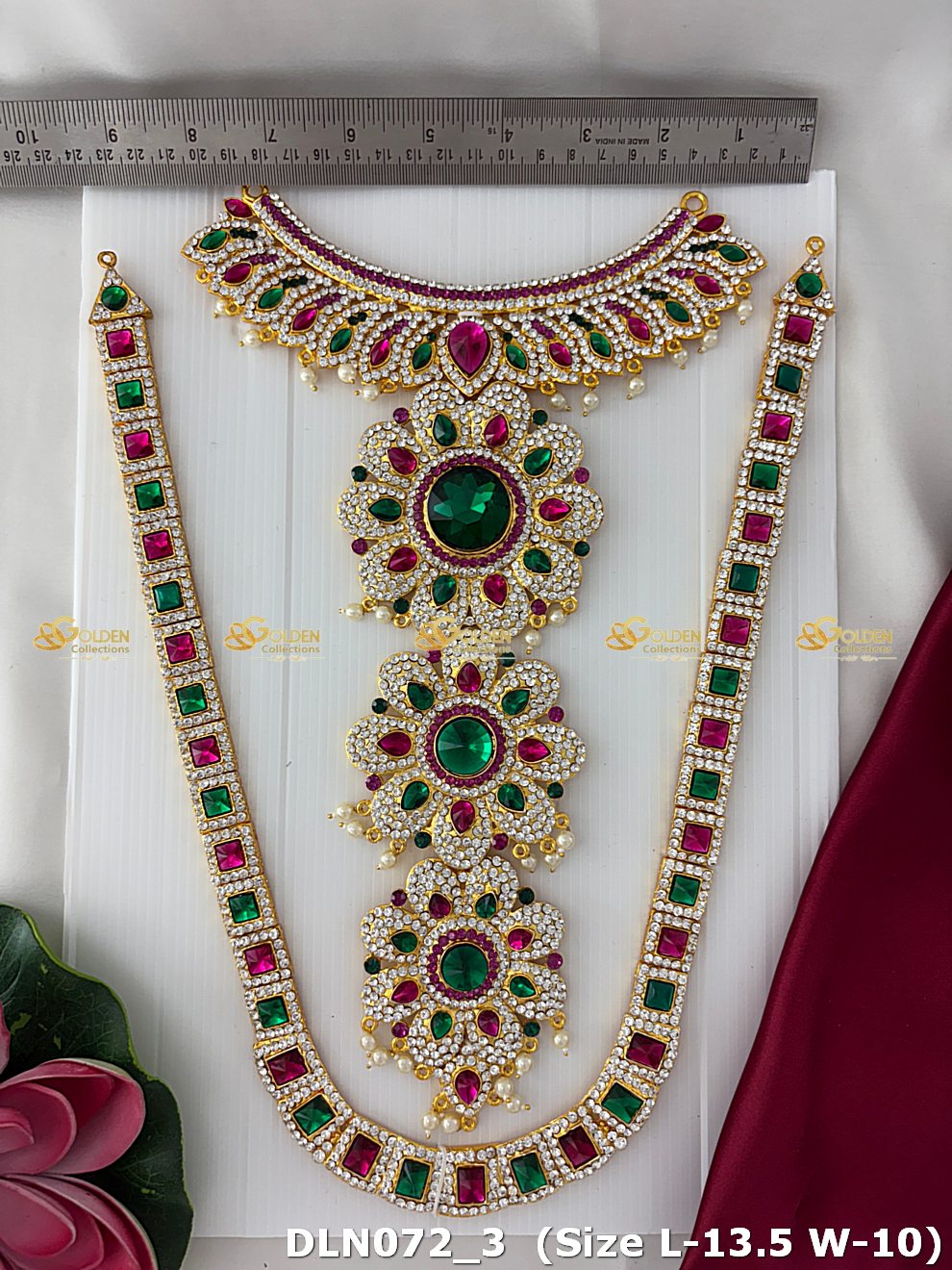 Lakshmi / Amman 2 Step Long Haram DLN072 deity long haram image 3