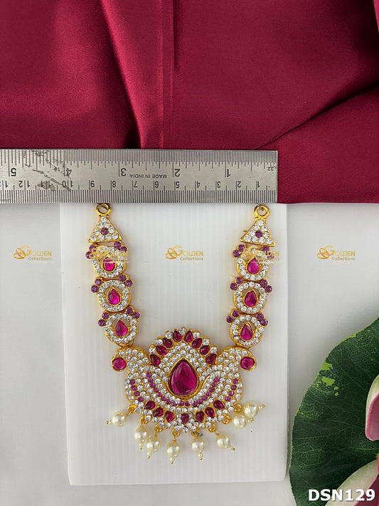 Deity Pink 1 Step Short Necklace DSN129 deity short necklace image 1