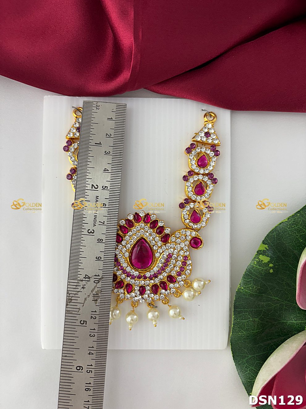Deity Pink 1 Step Short Necklace DSN129 deity short necklace image 3