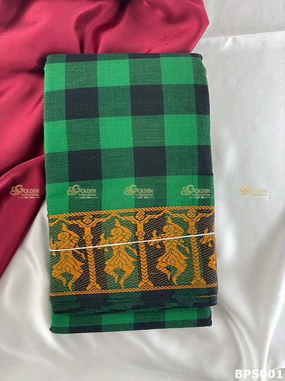 Bharatanatyam arangetram practice saree cotton comfortable saree Green
