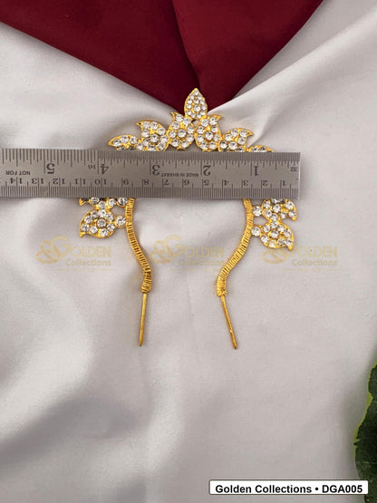 Back or measurement view of Compact Deity Arch for Idol Alankaram for crown and idol framing reference