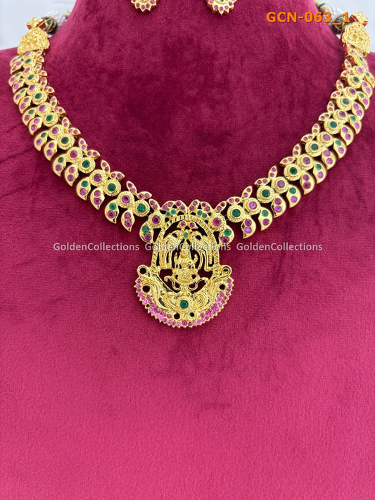 Crystal Necklace : Nakshi One Gram Gold Jewellery GoldenCollections 2