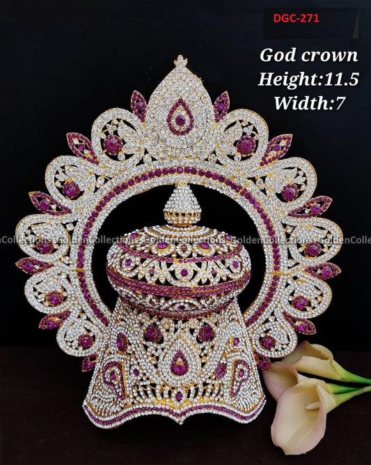 Deity Half Stone Crown DGC271 deity crown image 1