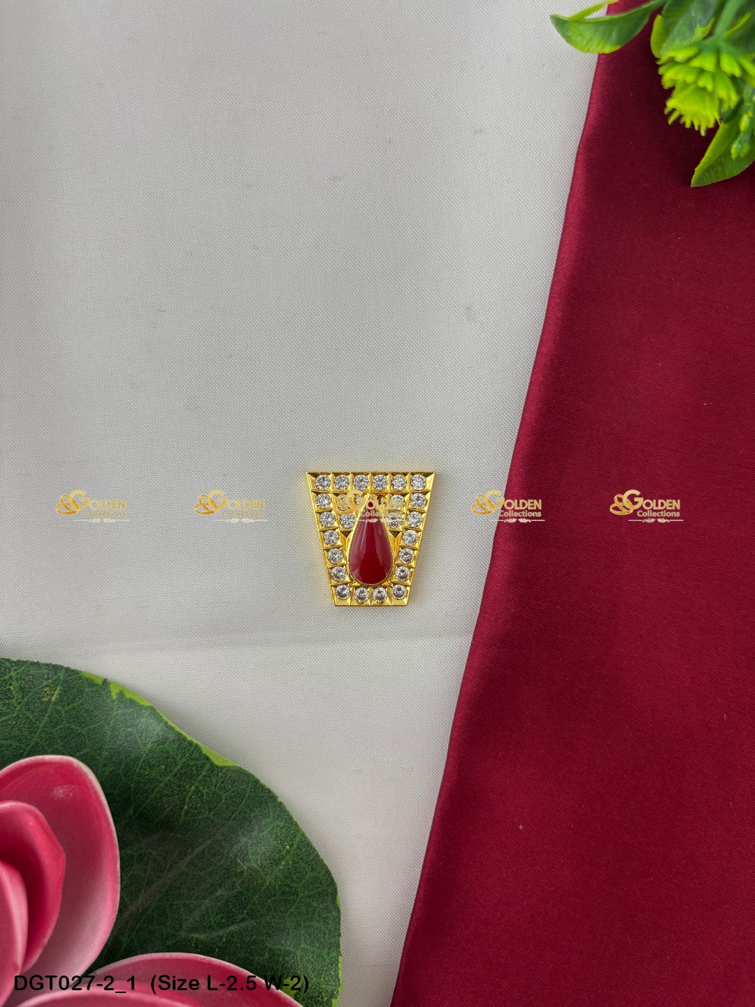 Balaji Vishnu Namam Thiruman Tilak with Stone Work DGT-027 Bindi / Tilak deity alankaram image 7