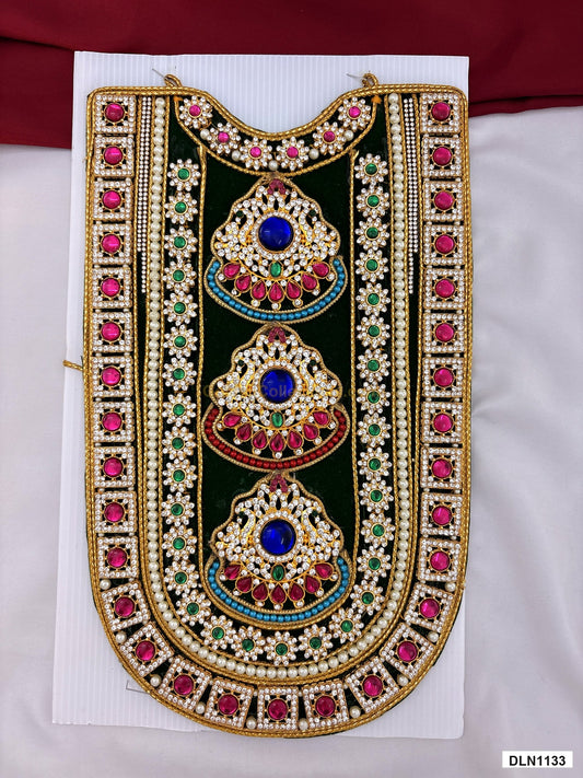 deity chest long haram full product view with gold plating for idol alankaram