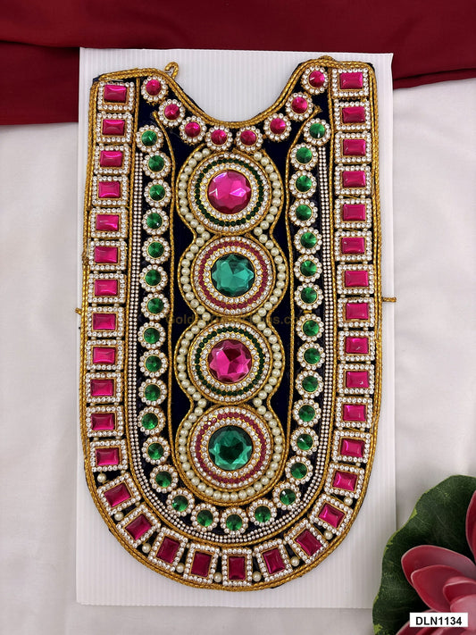 deity chest long haram full product view with gold plating for idol alankaram