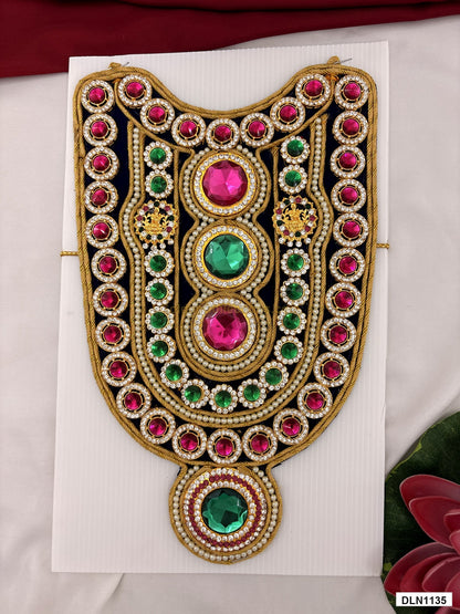 deity chest long haram full product view with gold plating for idol alankaram